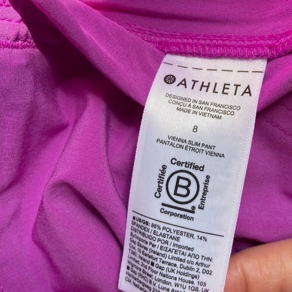 Athleta Brooklyn Heights Vienna Slim Pants Purple size 8 - Picture 8 of 12